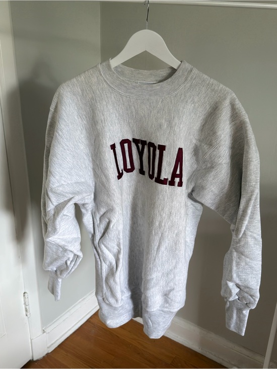 Other - Gray Loyola Crewneck Sweatshirt with Maroon Appliqué